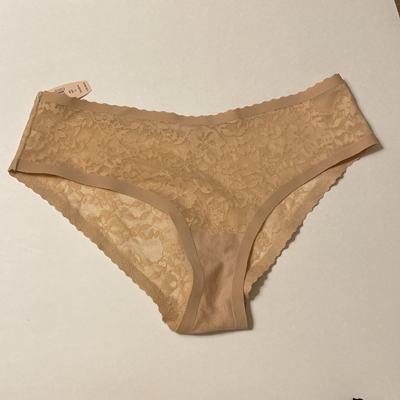 Lg NWT Victoria's Secret Panty Sheer Lace HipHugger Beige Angel’s Secret Embrace - Picture 6 of 11